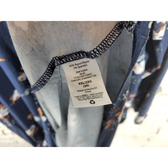 Time Tru Womens Maternity Dress XXL 20 Plus Long Sleeve Blue FLO248E - Picture 10 of 11